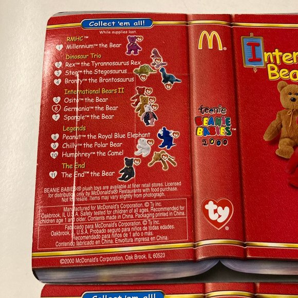 McDonald's Ty Beanie Babies "International  Bears II" Collection New Unopened - Picture 8 of 11